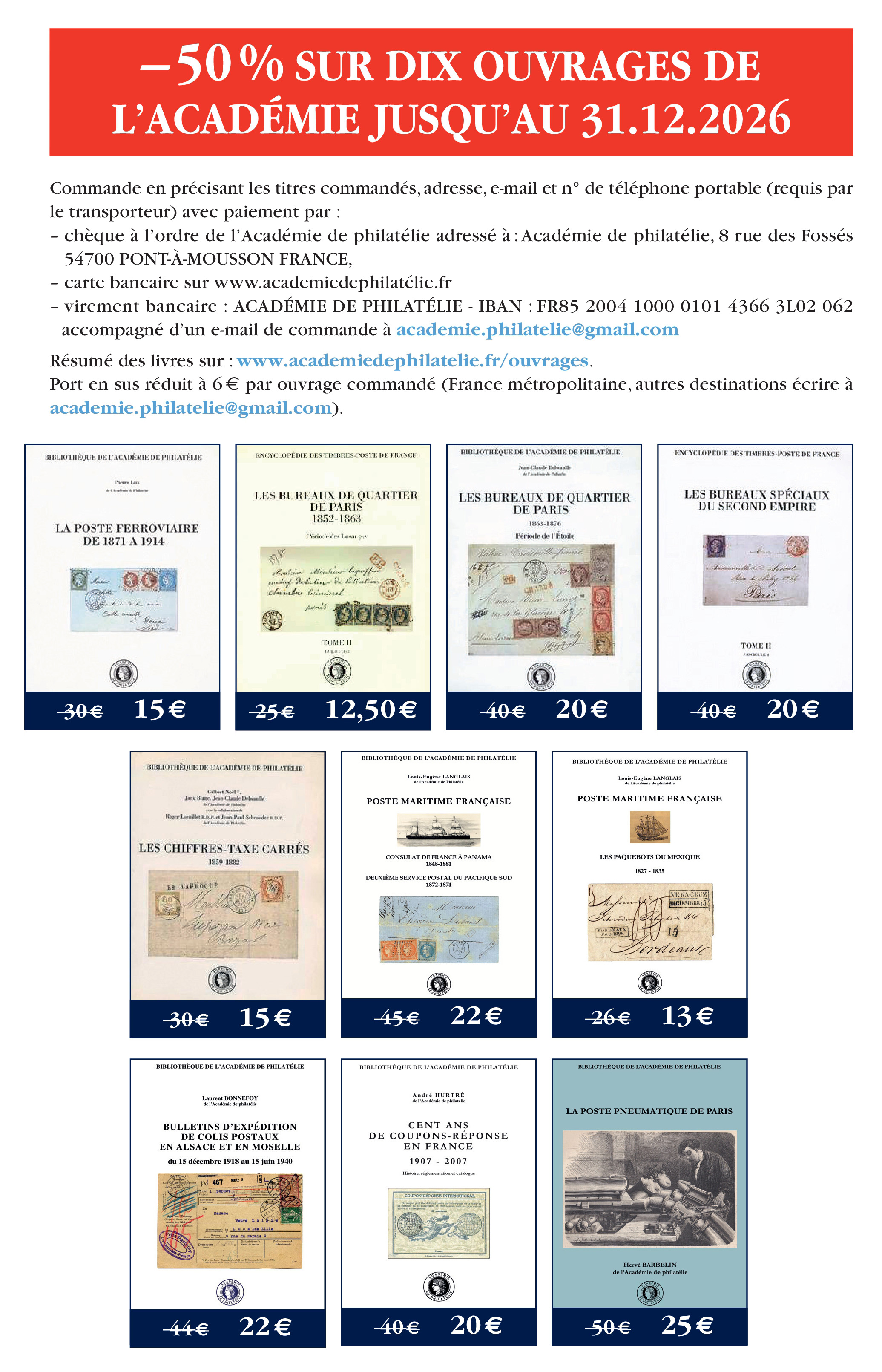 PROMOTION : -50% sur dix ouvrages de l'Académie jusqu'au 31-12-2026